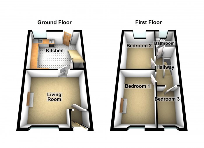 Floorplan for Corporation Street, PR6