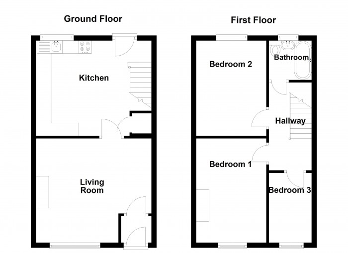 Floorplan for Corporation Street, PR6