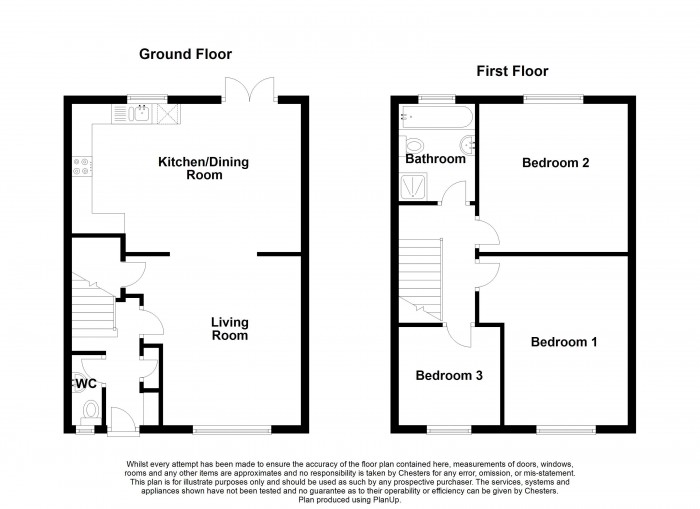 Floorplan for Windsor Avenue, PR7