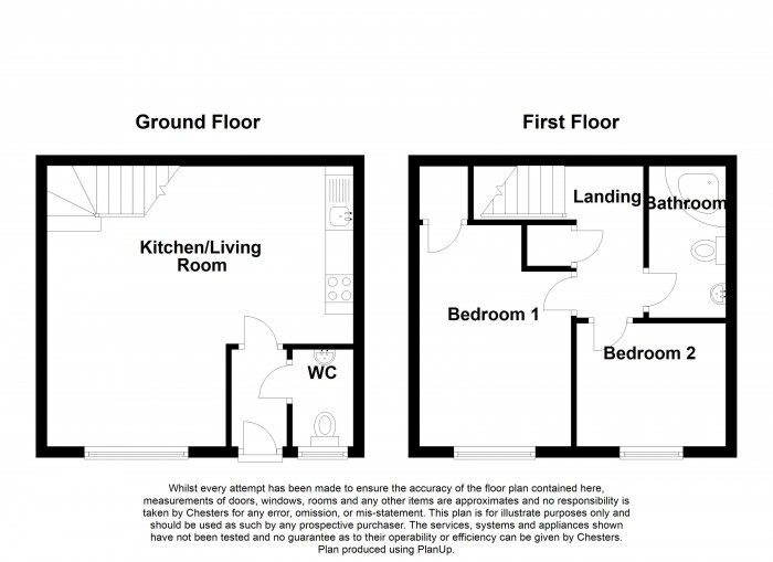 Floorplan for Chandlers Close, PR7